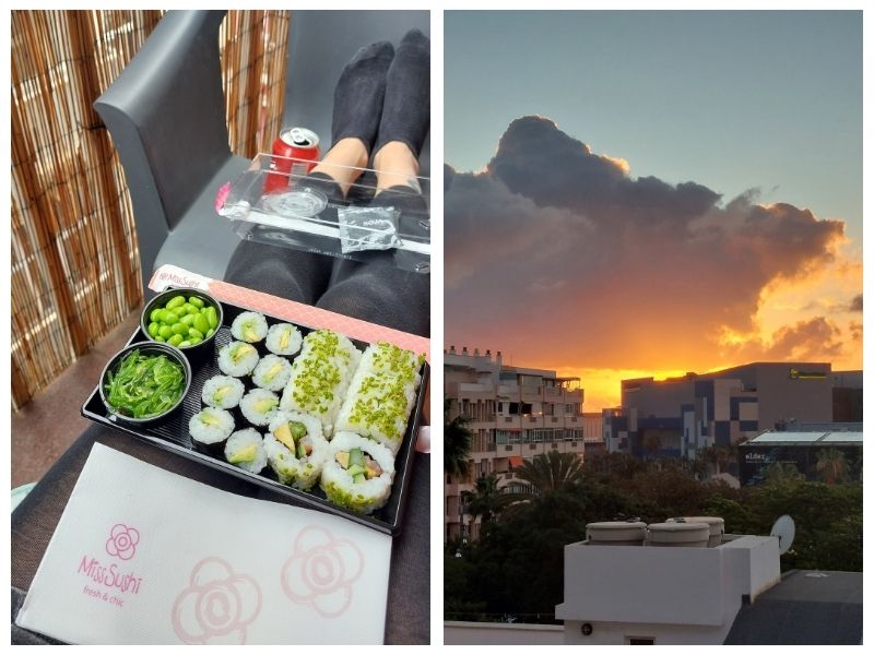 Sonnenaufgang vom Balkon in Las Palmas
